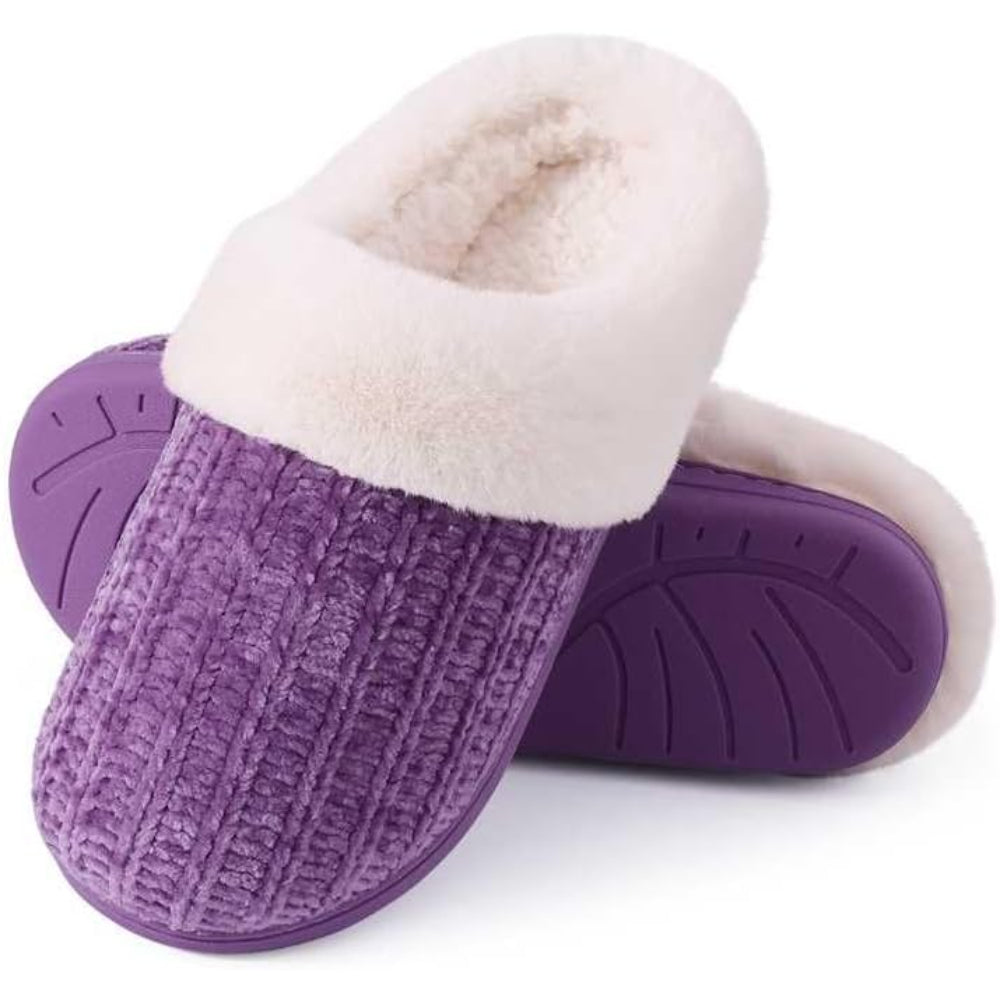 Knitted House Sandals With Memory Foam Cushioned Footbed