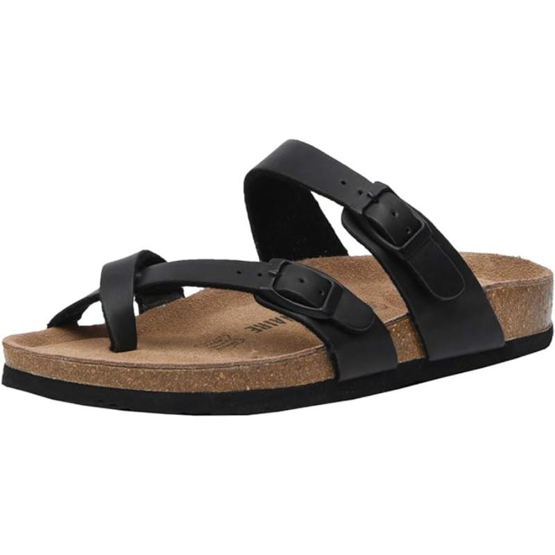 Women Open Design Clogs With Buckle Closure - Comfy Platform Shoes