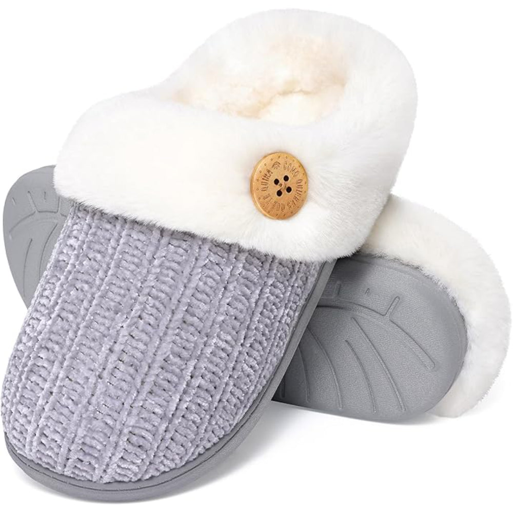 Knitted House Sandals With Memory Foam Cushioned Footbed