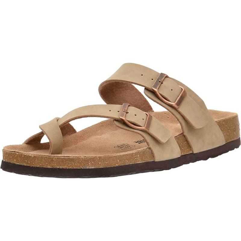 Women Open Design Clogs With Buckle Closure - Comfy Platform Shoes