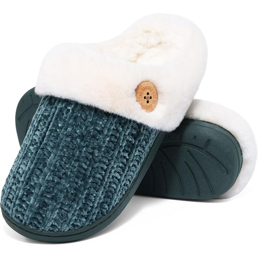 Knitted House Sandals With Memory Foam Cushioned Footbed