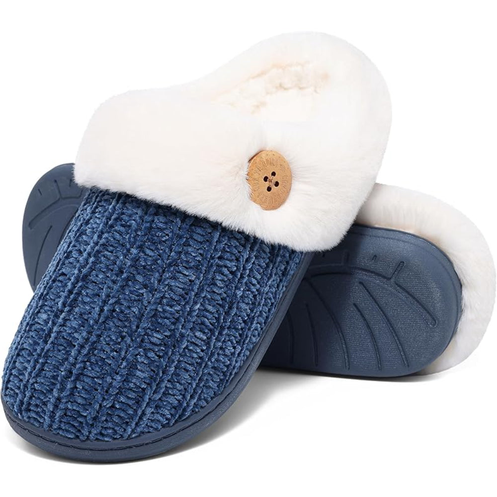 Knitted House Sandals With Memory Foam Cushioned Footbed