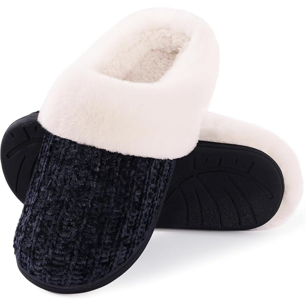 Knitted House Sandals With Memory Foam Cushioned Footbed