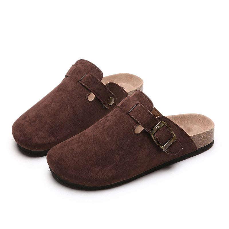 Closed Toe Slippers Leather Boston Clogs Sandals For Men & Women