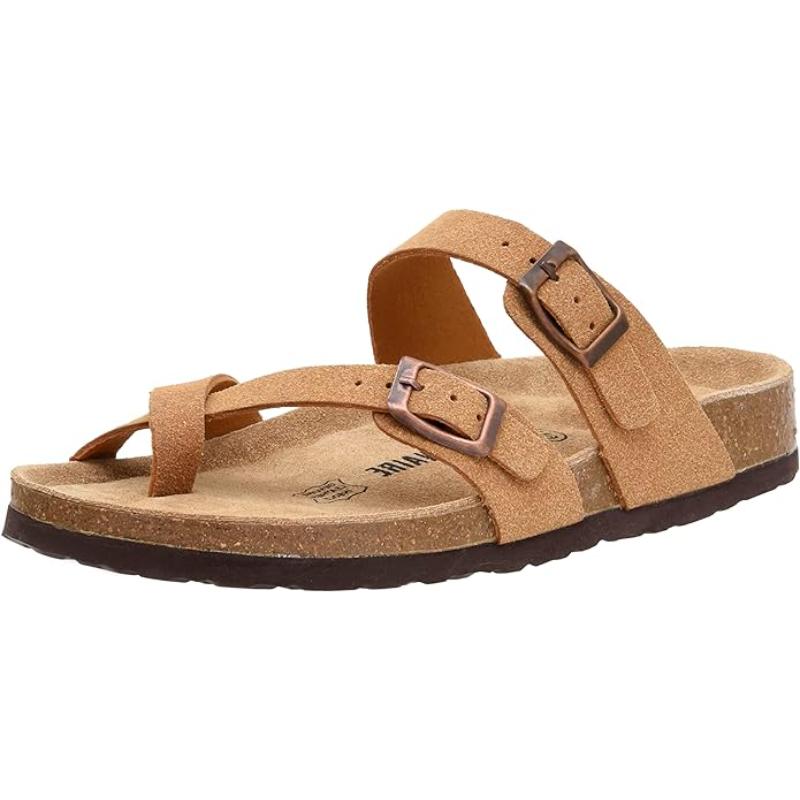 Women Comfort Sandals With Double Buckle