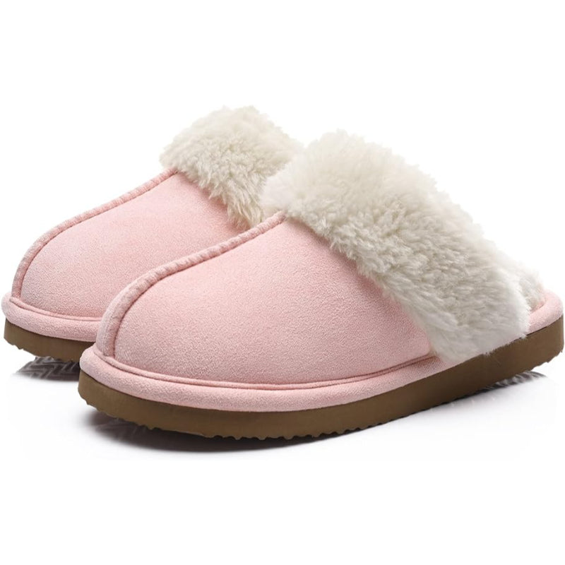 Cozy Fleece Lined Suede Plush Slippers