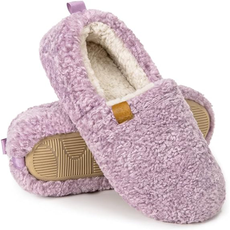 Solid Colored Comfy Plush Style Slippers