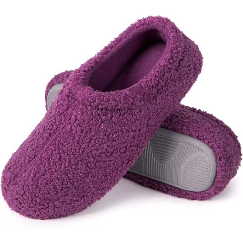 Memory Foam Fuzzy Fur Loafer Slides