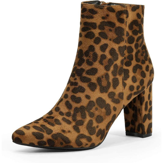 Pointed Boots With Leopard Print