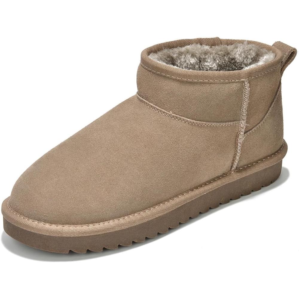 Suede Winter Boots With Cushioned Insoles