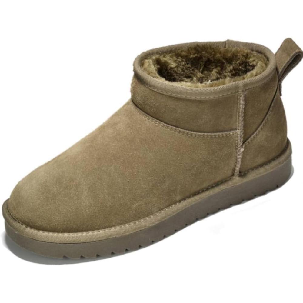 Suede Winter Boots With Cushioned Insoles