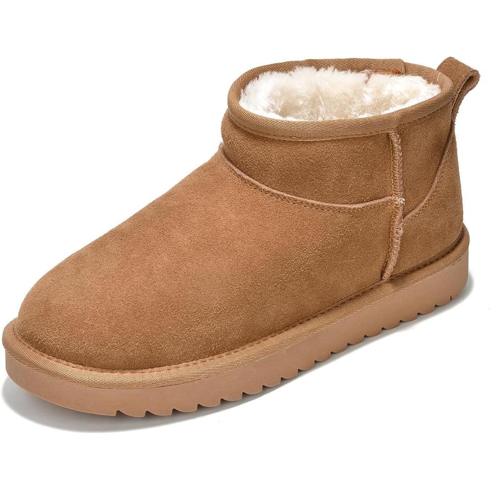 Suede Winter Boots With Cushioned Insoles