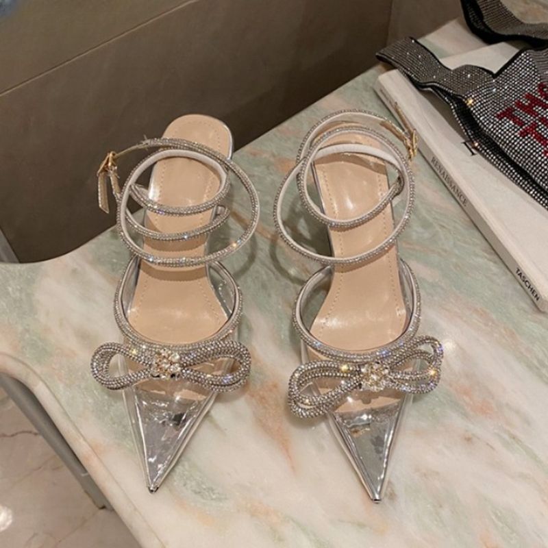 Crystal Pointed Toe Sandals